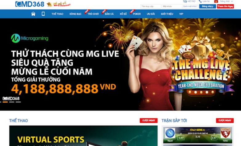 Giao diện chơi Thể Thao CMD368